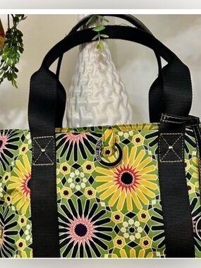 Franco Sarto Vibrant Floral Tote - Black, Yellow, Green *NWOT